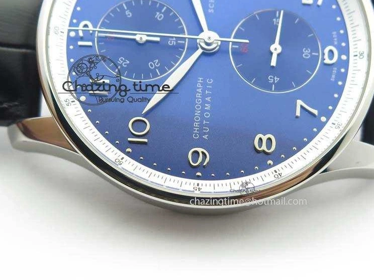 MIROTIME 0410 Portuguese Chrono IW371432 “Laureus” ZF 1:1 Best Edition On Black Leather Strap A79350 (Slim Movement) WaterResistant 7262